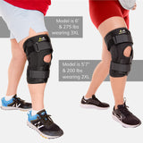 BraceAbility Hinged Obesity Knee Brace - Plus Size to Overweight Wraparound Support for Womens and Mens Arthritis Treatment, Bariatric Joint Pain Relief, Kneecap Instability, Ligament Weakness (2XL)