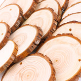 Fuyit Natural Wood Slices 30 Pcs 2.8-3.1 Inches Craft Wood Kit Unfinished Predrilled with Hole Wooden Circles Tree Slices for Arts and Crafts Christmas Ornaments DIY Crafts