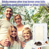 Qualirey 24 Pack Baited Glue Traps Sticky Mouse Trap Rat Traps Indoor Rodent Killer Baited Trays Rat Mouse Exterminator Plastic Sticky Non Toxic Mice Trap for Home Indoor Outdoor Mice Rats Rodent