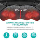 Nekteck Shiatsu Neck and Back Massager with Soothing Heat, Electric Deep Tissue 3D Kneading Massage Pillow for Shoulder, Leg, Body Muscle Pain Relief, Home, Office, and Car Use