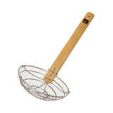 School of Wok - Spider Strainer, Stainless Steel Bird's Nest Strainer with Bamboo Handle, Wok Accessories for Deep Frying