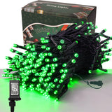 300 LED St Patricks Day Lights, 98.5FT Christmas String Lights with 8 Lighting Modes, Waterproof & Connectable Mini Lights, Plug in for Indoor Outdoor Holiday Xmas Party Bedroom Decorations (Green)