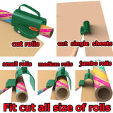 PERFYCUT Wrapping Paper Roll Cutter Tool with 3 pcs Replaceable Blade Kit Gift Wrapping Paper Cutter for Christmas and Birthday Wrapping Paper Gift Wrap Cutter Holder Tube Dispenser Slicer Trimmer.