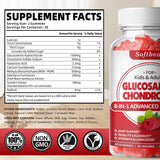 softbear Glucosamine Chondroitin Gummies Sugar Free, Extra Strength Glucosamine Chondroitin Supplement for Natural Joint Support, Raspberry Flavored 60 Count