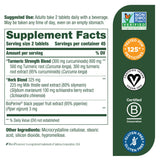 MegaFood Turmeric Curcumin Extra Strength - Supplement to Support Liver Health with Bioperine Black Pepper and Milk Thistle Extract - Vegan - Made Without 9 Food Allergens - 90 Tabs (45 Servings)