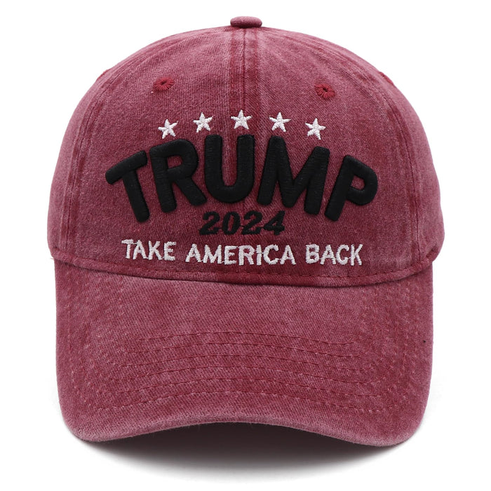 Trump Hat Trump Merchandise Take America Back Donald Trump Slogan Hat Embroidered Adjustable Baseball Cap