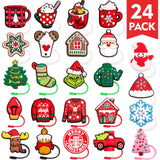 Advent Calendar 2024 - Christmas Countdown Calendars 24 Days of Surprises with 10mm Straw Toppers - Straw Cover Caps Funny Gifts for Cup 30Oz 40Oz Tumbler Kids Teens Boys Girls Adults