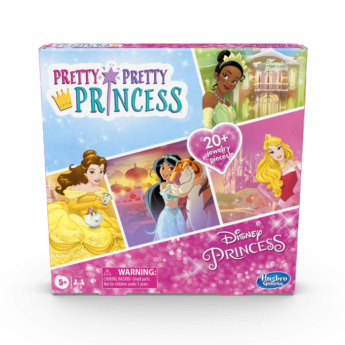 Hasbro Gaming Pretty Pretty Princess: Edition Board Game Featuring Disney Princesses, Jewelry Dress-Up Game for Kids Ages 5 and Up, for 2-4 Players