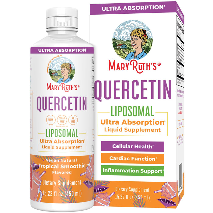MaryRuth Organics Vitamin, Sugar Free, Liquid Quercetin 500mg Immune Support for Adults, Inflammation Supplement, Cellular Health, Vegan, Non-GMO, Gluten Free, 15.22 Fl Oz, Pack of 1