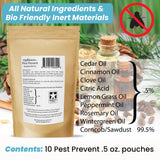 UpBloom Pest Prevent Natural Defense Repellent for Indoor Spaces for mice, Beetles, Moths, Ants, Spider 10 Pouches. All Natural Made in The USA