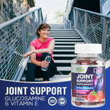 Joint Support Supplement - Extra Strength Glucosamine Joint Support Gummy - Joint Health Support & Flexibility for Back, Knees, & Hands - Vitamin E for Immune Support for Women & Men - 60 Gummies