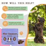 Natural Dog Company Aller-Immune Chews (90 Pieces), Turkey Flavor, with Canine-Specific Probiotics, Allergy Immune Supplement for Dogs of All Ages, Sizes & Breeds, Boosts Immune System, Antioxidant