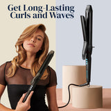 BIO IONIC 1" Pro Curling Iron - Moisturizing Heat Technology, Long Barrel Curling Iron for Faster, Easier Styling - Long Barrel Styler, Conditions and Boosts Shine with Ceramic Coating, 1 Inch