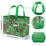 Whaline 12 Pack Large Christmas Tote Bags with Handles, Reusable Gift Bag Grocery Shopping Totes for Holiday Xmas 12.8" x 9.8"