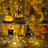 32 Pcs Fairy Lights Battery Operated String Lights - 10ft 30 LED Waterproof Copper Wire Mini Firefly Starry Moon Lights for DIY Crafts Wedding Party Bedroom Table Centerpieces Christmas(Warm White)