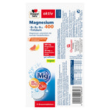 DOPPELHERZ Magnesium 400 + B1 + B6 + B12 + Folic Acid - Magnesium as a Contribution to Normal Muscle Function - Vegan - 15 Effervescent Tablets with Lemon Grape Fruit Flavour