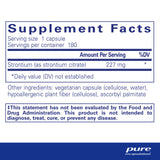 Pure Encapsulations Strontium (Citrate) | Hypoallergenic Dietary Supplement to Support Healthy Bones* | 180 Capsules