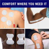 Syrtenty TENS Unit Replacement Pads - Pack of 6 Butterfly Shaped Electrode Squares for Muscle Stimulation & Therapy