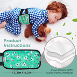 Pedobi 2 Pack Castor Oil Pack Wrap for Kids, Reusable Organic Cotton Castor Oil Pad Compress Relieve Stomach Discomfort Liver Detox with Adjustable Strap Anti Oil Leak