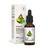 AURA HERBALS® Vitamin A + E Forte 900 Drops - Liquid 30 ml - Natural Vitamin E - Vegan - Simple Composition - No Additives - High Dose - High Bioavailability - In Olive Oil