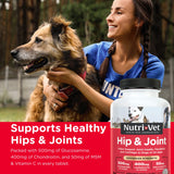 Nutri-Vet Advanced Strength Hip & Joint Chewable Dog Supplements | Formulated with Glucosamine & Chondroitin to Support Dog Cartilage & Mobility | 150 Tablets,RED