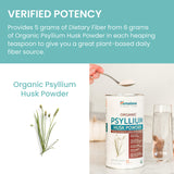 Himalaya Organic Psyllium Husk Powder, Daily Dietary Fiber Supplement, Regularity, Appetite Management, Certified Organic, Non-GMO, No Artificial Colors, Unflavored, 113 Teaspoon Supply, 24 Oz