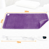 Heating Pad-Electric Heating Pads for Back,Neck,Abdomen,Moist Heated Pad for Shoulder,Knee,Hot Pad for Pain Relieve,Dry&Moist Heat & Auto Shut Off(Purple, 33''×17'')