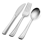 600 Plastic Silverware Set - Plastic Cutlery Set - Disposable - Flatware Set - 200 Forks - 200 Spoons - 200 Knives - Heavy Duty - Party Bulk - Silver