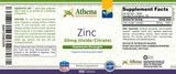 Athena - Zinc Supplement Tablets 50mg - Oxide/Citrate - 100 Coated Tablets