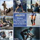 bropite Zipper Compression Socks Women & Men - 2Pairs Calf Knee High 15-20mmHg Open Toe Compression Stocking suit for Walking