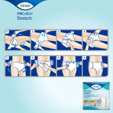 TENA ProSkin Stretch Ultra Incontinence Brief, Heavy Absorbency, Unisex, 2X-Large, (64 Total - 2 Pack)