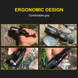 G700 Led Torch Rechargeable Super Bright Led Flashlight 2000 Lumen Handheld Torches for Camping Hiking Emergency