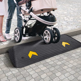 VEVOR Upgraded Rubber Threshold Ramp, 1.5" Rise Wheelchair Ramp Doorway, Natural Rubber Rated 33069Lbs Load Capacity, Non-Slip Textured Surface Rubber Curb Ramp for Wheelchair,Scooter