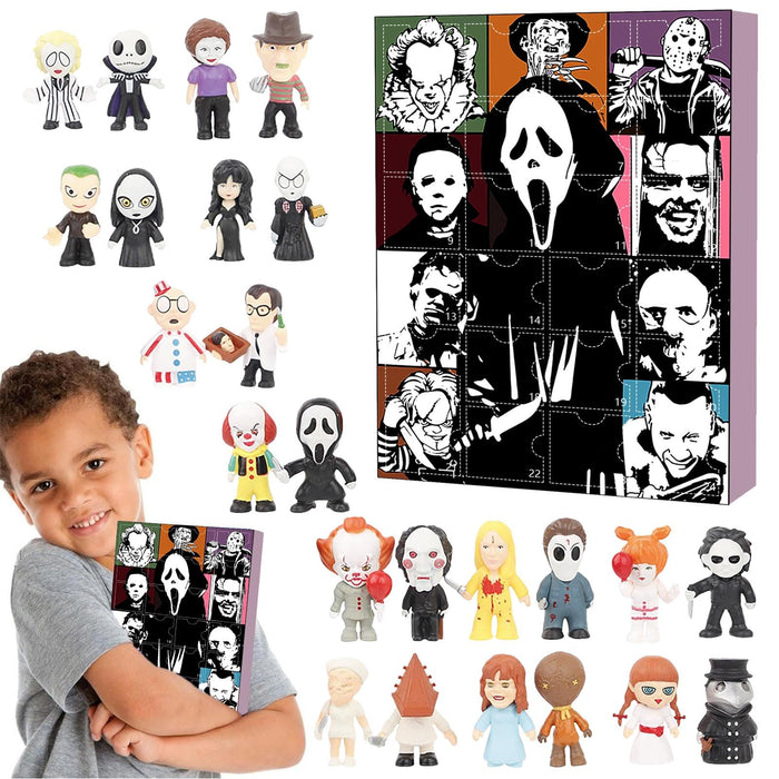 Halloween Advent Calendar Kids 24 Days Halloween Calendar Countdown Movie Character Doll Figure Collectible