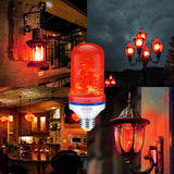 OMK - Christmas Decor LED Flame Effect Light Bulbs - Newest Upgraded 4 Modes Fire Simulated Lamps - Holiday/Christmas Gifts/Party/Indoor/Outdoor Decoration Lights(Red 2)