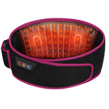 SHINE WELL Back Massager Belt for Deep Tissue Pain Relief, Red Light Therapy Massage Belt with 3 Heat Levels and Vibrating, Lower Back Massager FSA Eligible,Battery Powered