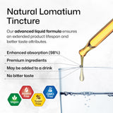 BIO KRAUTER Lomatium Tincture - Immune System Support Supplement - Organic Lomatium Dissectum Liquid Extract - Alcohol and Sugar Free Vegan Lomatium Root Tincture - 4 Fl.Oz.