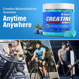 Creatine Monohydrate Gummies for Men & Women, 5g of Creatine Per Serving for Enhanced Muscle Growth, Strength, and Recovery, 0g Sugar-Pre-Workout Supplement-Blueberry Flavor, 120 Count