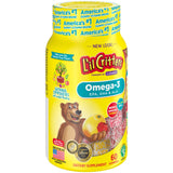 Lil Critters Omega-3 DHA, Lemonade,Chewable, 60 Count, Pack of 2