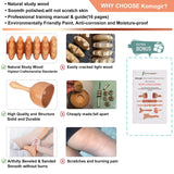 Komogir 3-in-1 Wooden Massage Tools for Lymphatic Drainage, Body Contouring and Anti-Cellulite