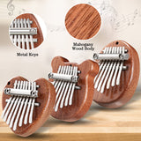 3 Pack Finger Piano Gift Mini Thumb Piano with 8 Key Finger Thumb Piano Portable Mini Pocket Kalimba Cute Heart Oval Bear Kalimba Small Hand Piano for Kid Adult Christmas Musical Ready (2.7 Inch)