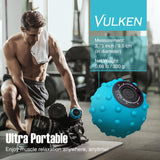 Vulken Acusphere 4 Speed High Intensity Vibrating Massage Ball for Muscle and Fitness, Plantar Fasciitis Pain Relief, Myofascial Release and Trigger Point Treatment, Blue