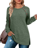 Bofell Fall Clothes for Women 2024 Trendy Long Sleeve Christmas Sweaters for Women Green L