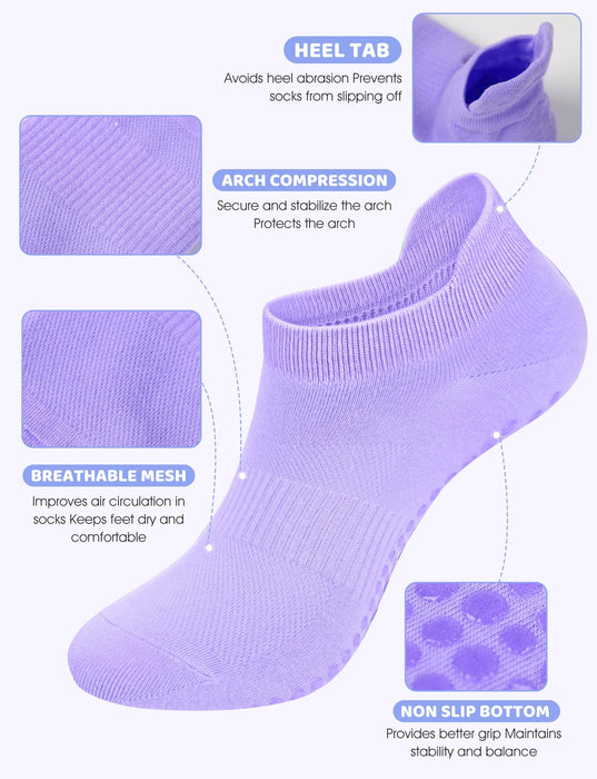 Pilates Grip Socks for Women Men Size 9-11 Yoga Socks Accessories Non Slip Grippy Socks Soccer Womens Hospital Barre Black Barefoot Socks Grippers Postpartum Essentials Non Skid Socks For Elderly Gift