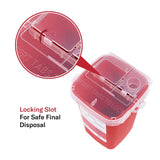 Alcedo Sharps Container for Home Use and Professional 1 Quart (3-Pack) | Biohazard Needle and Syringe Disposal | Small Portable Container for Travel