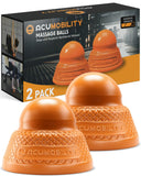 Acumobility Massage Ball Roller 2 Pack - Trigger Point - Massage Balls Massage Roller Ball - Foot Massage Ball - Physical Therapy Ball (Moderate Pressure)