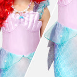 Spooktacular Creations 10PCS Girls Mermaid Dress, Little Mermaid Dress, Mermaid Dress Up for girls 4-6, Mermaid Costume for Girls for Halloween Parties-3T