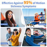 Hion Anti- Motion Sickness Glasses Raised Airsickness Seasickness Glasses for Sport Travel Gaming Car Sickness Glasses for Adults or Kids（2Pairs）