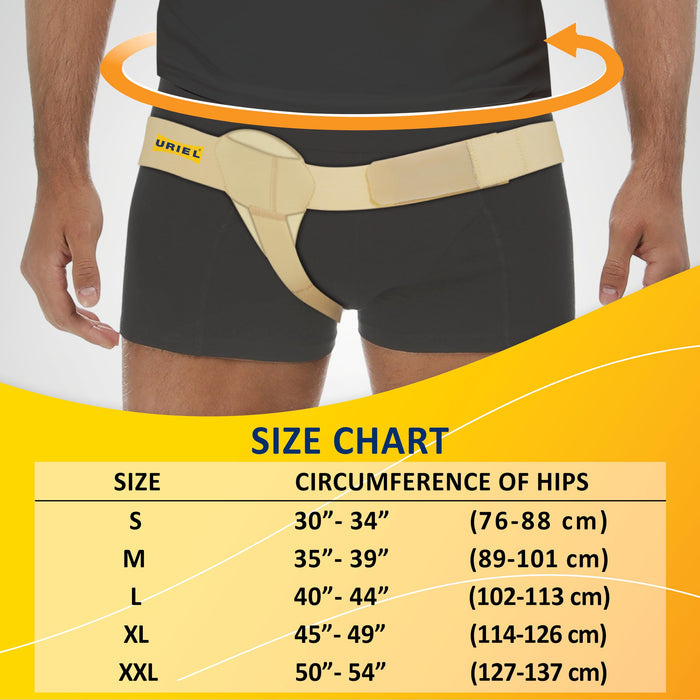 URIEL Right Side Inguinal Groin Hernia Belts for Men - Inguinal Hernia Belt, Groin Support Belt, Hernia Support Belt, Groin Hernia Support, Small