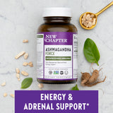 New Chapter Organic Ashwagandha Supplement, One Capsule a Day of Adaptogens for Stress Relief, Mood Support, & Energy, Vegan, 60 Count